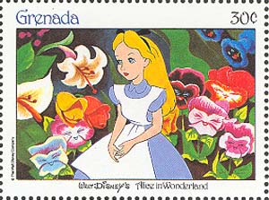 Alice in the flowers
