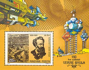 Jules Verne and people on the Moon