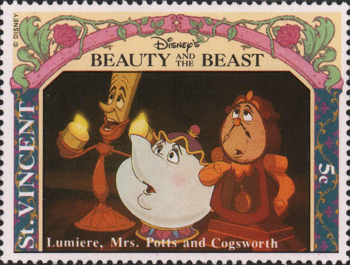 Lumiere, Mrs. Potts and Cogsworth