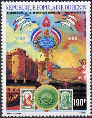 Storming the Bastille, french stamp