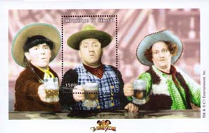 Three Stooges with beer