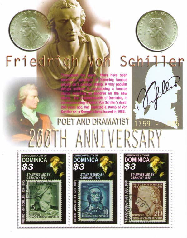 Stamps about Schiller