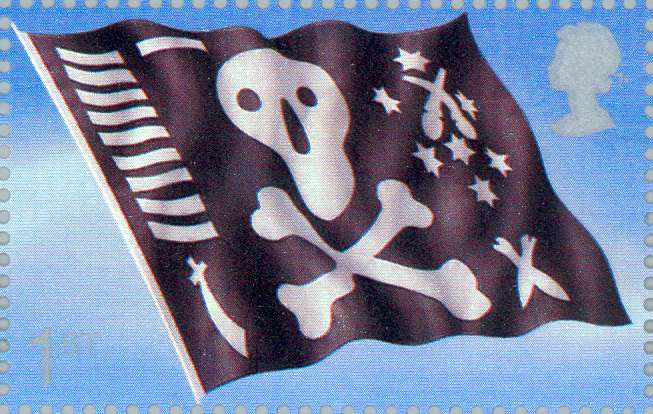 Jolly Roger flown by H.M.S. Proteus