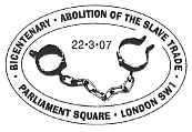 Parliament Square, London SW1. Bicentenary Abolition of the Slave Trade
