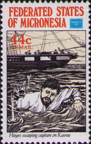 Hayes escaping capture on Kosrae